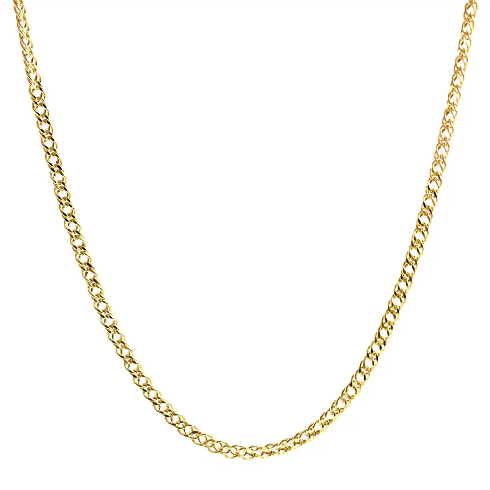 ネックレス チェーン ゴールド 18金（K18）中空ダブルキヘイ050 全長約45cm 重量 約3.5g K18刻印入り