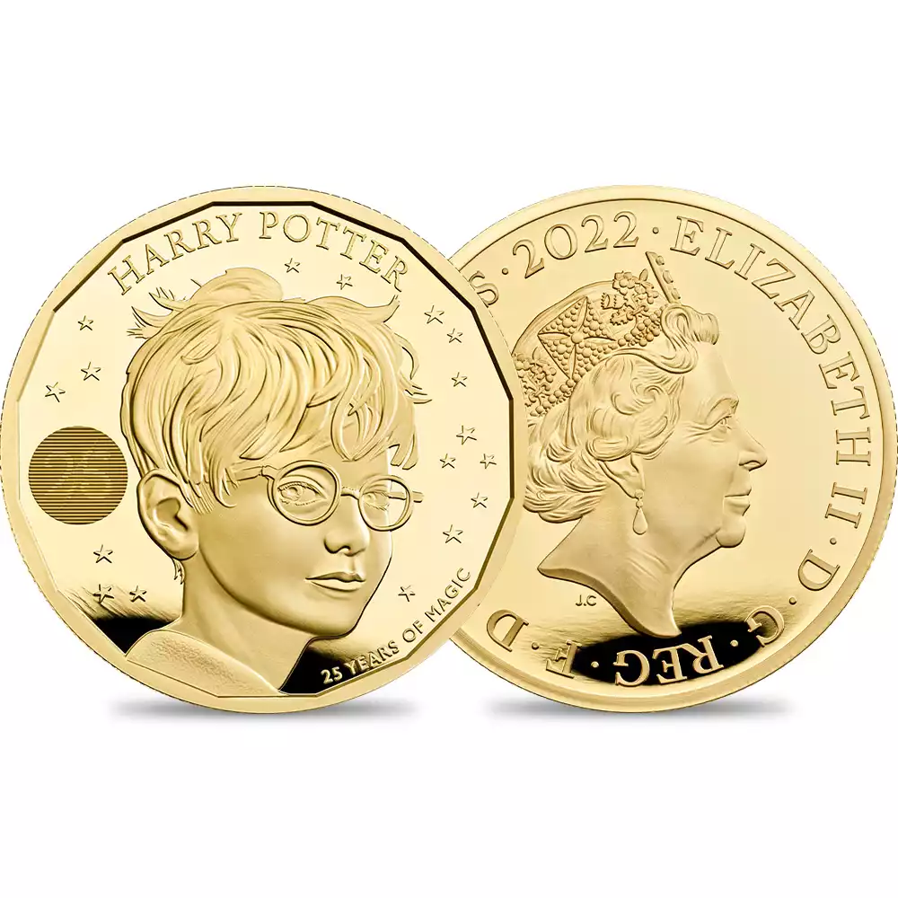 2022 エリザベス2世 ハリー・ポッターシリーズ 第1弾 出版25周年記念 200ポンド2オンスプルーフ金貨 未鑑定 箱付き【ご予約承り品】