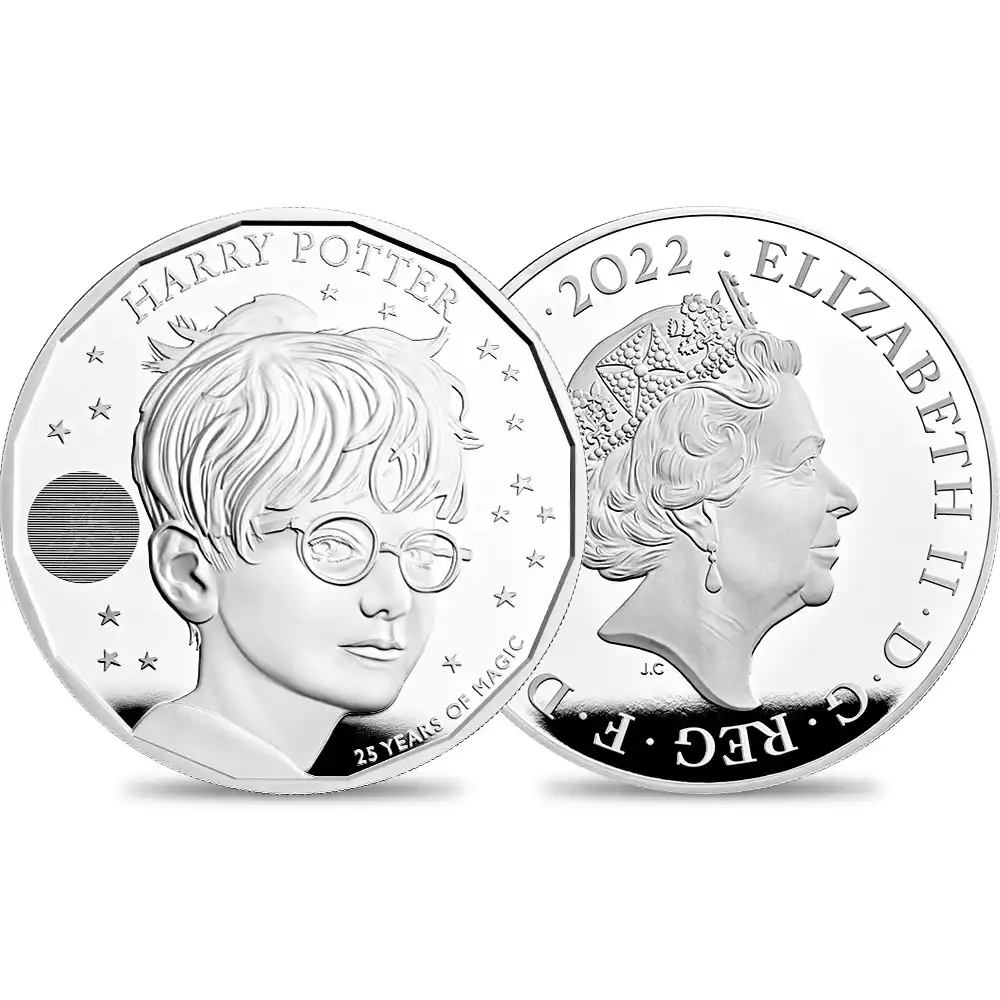 2022 エリザベス2世 ハリー・ポッターシリーズ 第1弾 出版25周年記念 10ポンド5オンスプルーフ銀貨 未鑑定 箱付き 【ご予約承り品】