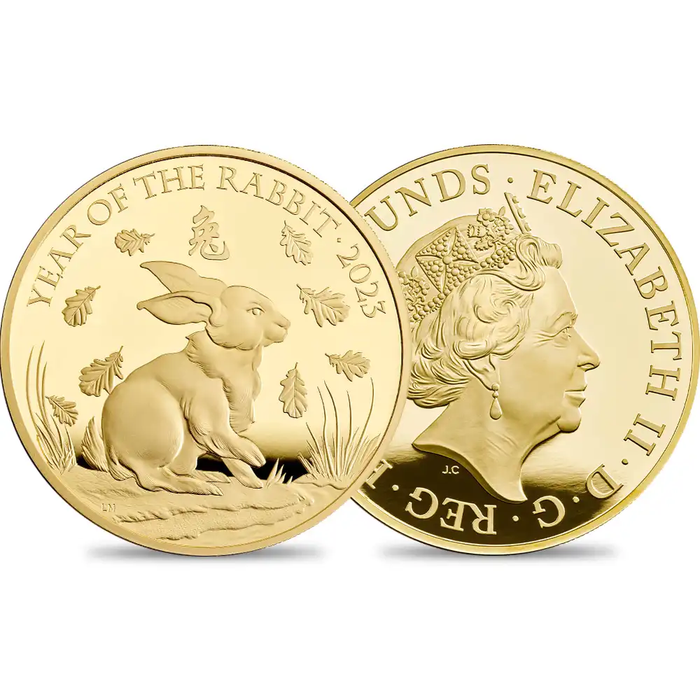 2023 エリザベス2世 干支卯年 500ポンド5オンスプルーフ金貨 未鑑定 箱付き【ご予約承り品】