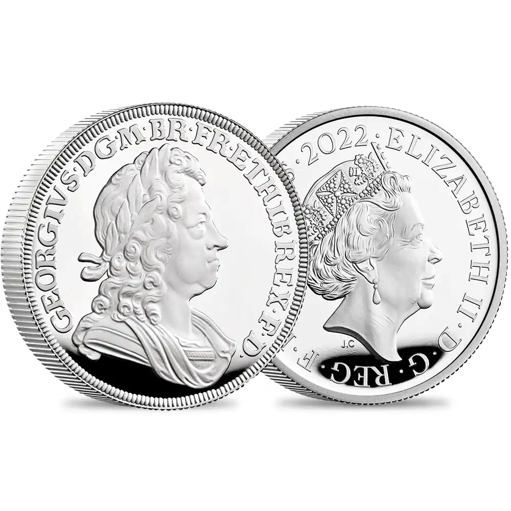 2022 エリザベス2世 英国君主コレクション第3弾 ジョージ1世 5ポンド2オンスプルーフ銀貨 未鑑定【ご予約承り品】