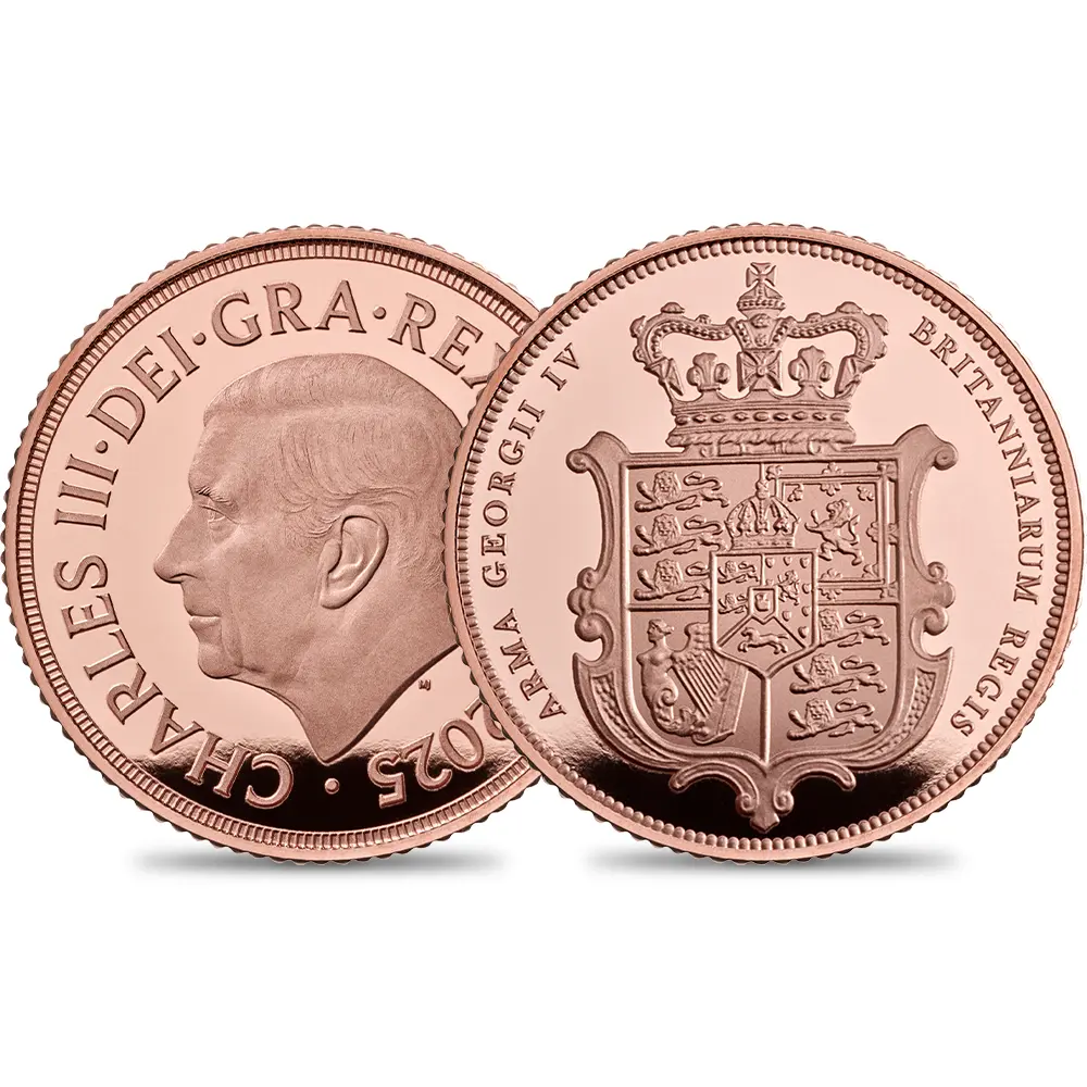 2025 チャールズ3世 1/2ソブリンプルーフ金貨 未鑑定 箱付き【ご予約承り品】