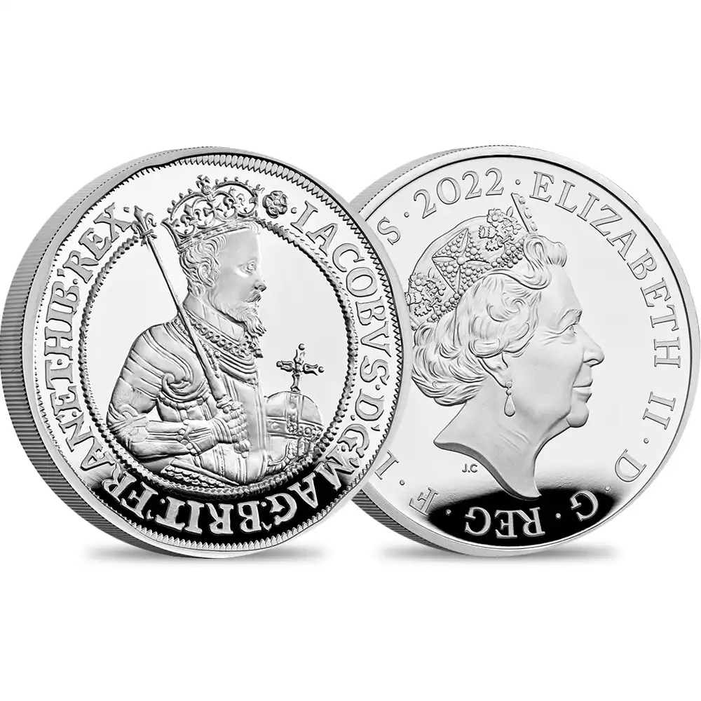2022 エリザベス2世 英国君主コレクション第2弾 ジェームズ1世 2ポンド1オンスプルーフ銀貨 未鑑定【ご予約承り品】