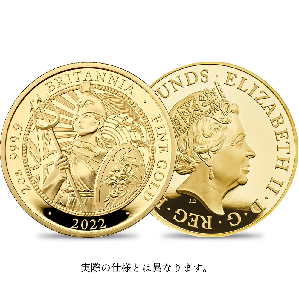2022 エリザベス2世 ブリタニア 100ポンド1オンスプルーフ金貨  未鑑定【ご予約承り品】