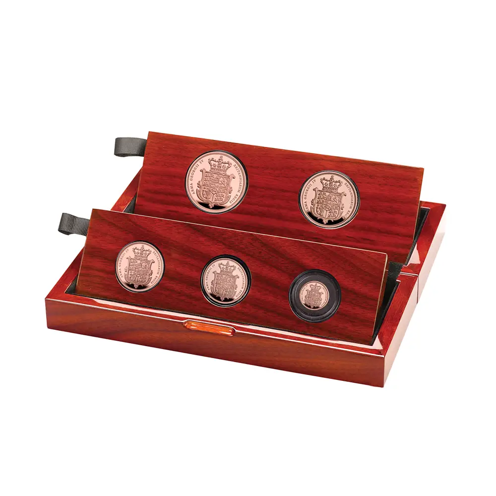 2025 チャールズ3世 5・2・1・1/2・1/4ソブリンプルーフ金貨5枚セット 未鑑定 箱付き【ご予約承り品】