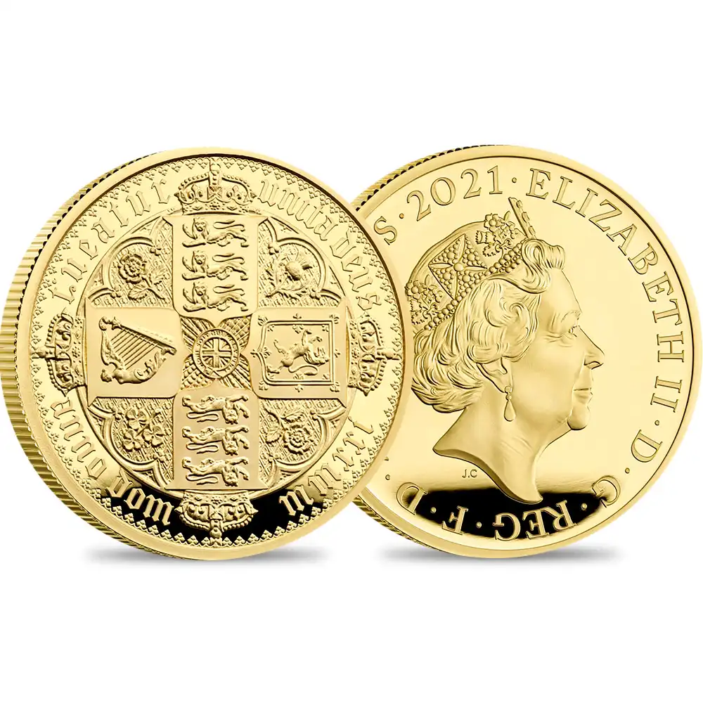 2021 エリザベス2世 ゴチッククラウン・リバースシールド 200ポンド2オンスプルーフ金貨 ロイヤルミント発行 NGC PF70UC【ご予約承り品】