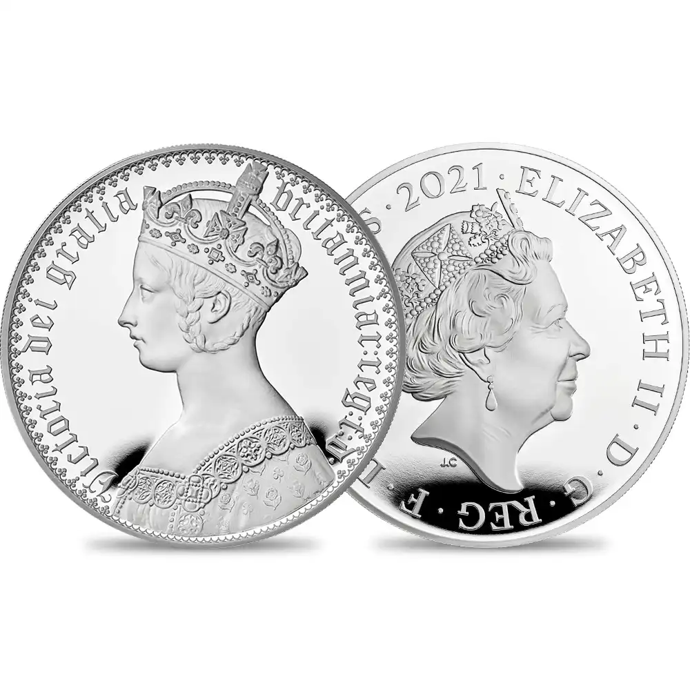 2021 エリザベス2世 ゴチッククラウン・ポートレート 10ポンド10オンスプルーフ銀貨  未鑑定 ロイヤルミント発行 発行数225枚 箱付き【ご予約承り品】