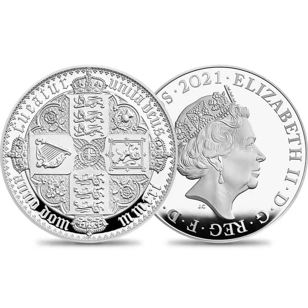 2021 エリザベス2世 ゴチッククラウン・リバースシールド 500ポンド1キロプルーフ銀貨  未鑑定 ロイヤルミント発行 発行数125枚 箱付き【ご予約承り品】