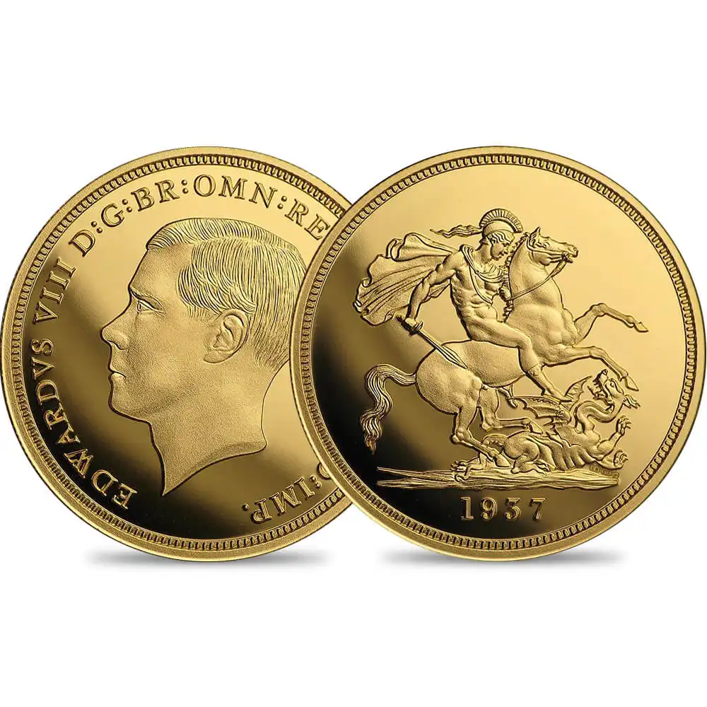 2021(1937) エドワード8世 聖ジョージの竜退治 ハーフソブリン金貨 復刻金メダル PCGS PR70DC【ご予約承り品】