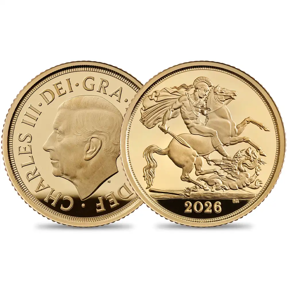 2026 チャールズ3世 聖ジョージ竜退治 1/2ソブリンプルーフ金貨 未鑑定 箱付き【ご予約承り品】