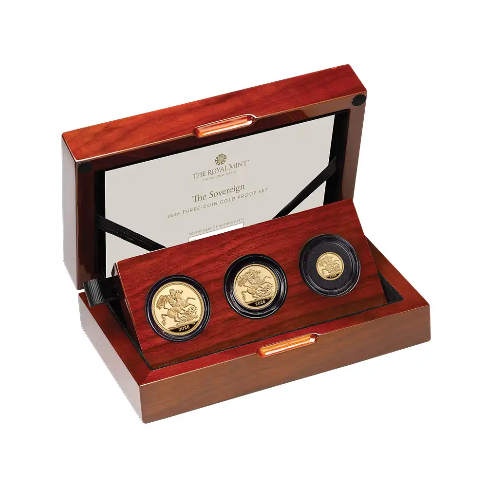 2026 チャールズ3世 聖ジョージ竜退治 1・1/2・1/4ソブリンプルーフ金貨 未鑑定 箱付き【ご予約承り品】