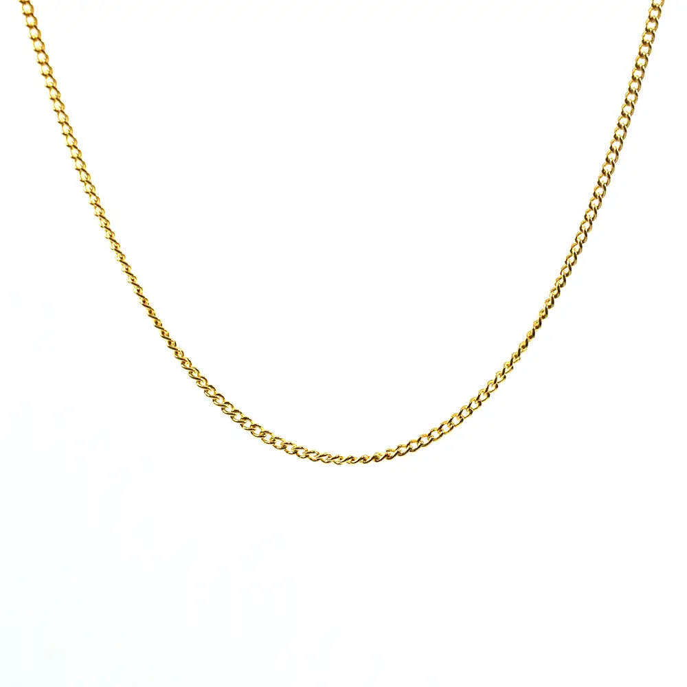 ネックレス チェーン ゴールド 16金メッキ（K16GP） 幅約1mm 全長約40cm 重量 約1.3g