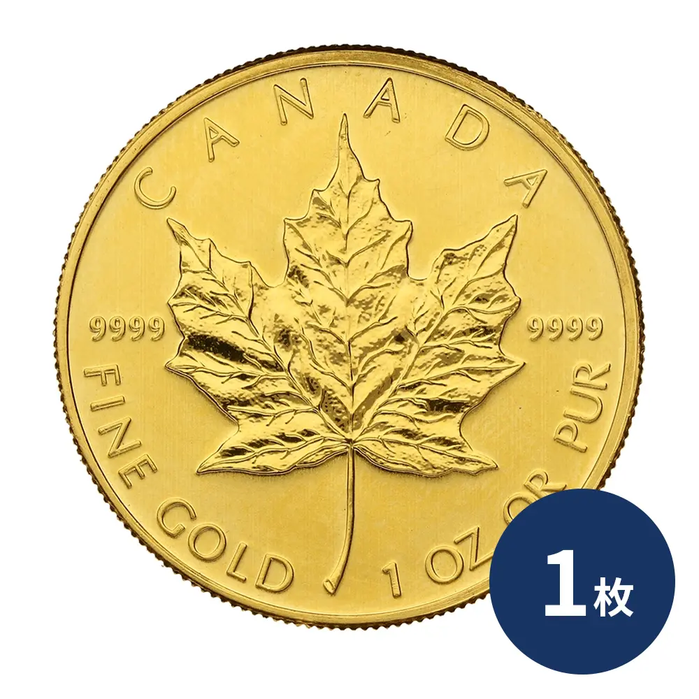 カナダ 2010 エリザベス2世 メイプルリーフ 50ドル 1オンス 地金型金貨 【1枚】 (コインケース付き)