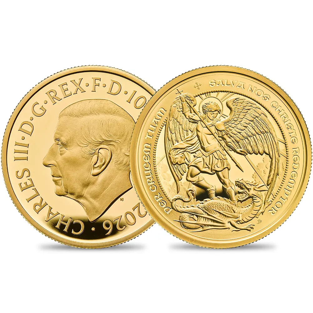 2026 チャールズ3世 エンジェル 100ポンド1オンスプルーフ金貨 未鑑定 箱付き【ご予約承り品】