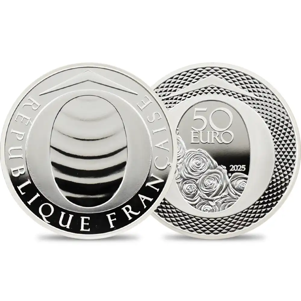 フランス 2025 フランスの卓越 ランコム 50ユーロ5オンスプルーフ銀貨 未鑑定 箱付き