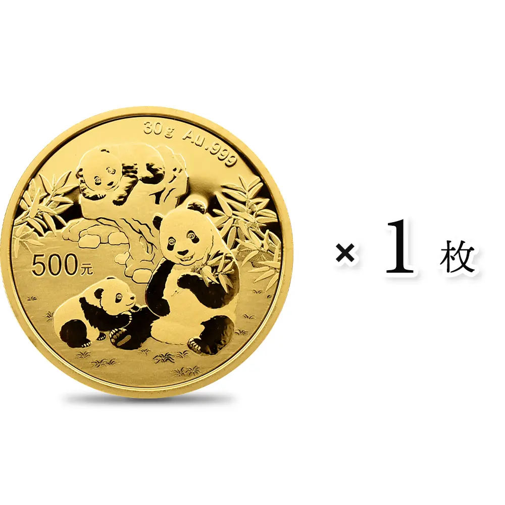中国 2025 パンダ 500元 30グラム 金貨 【1枚】