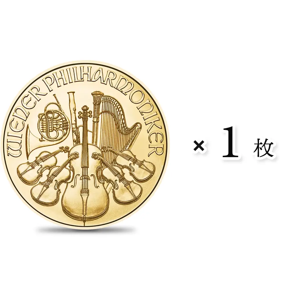 オーストリア 2025 ウィーンフィル 4ユーロ 1/25オンス 金貨 【1枚】