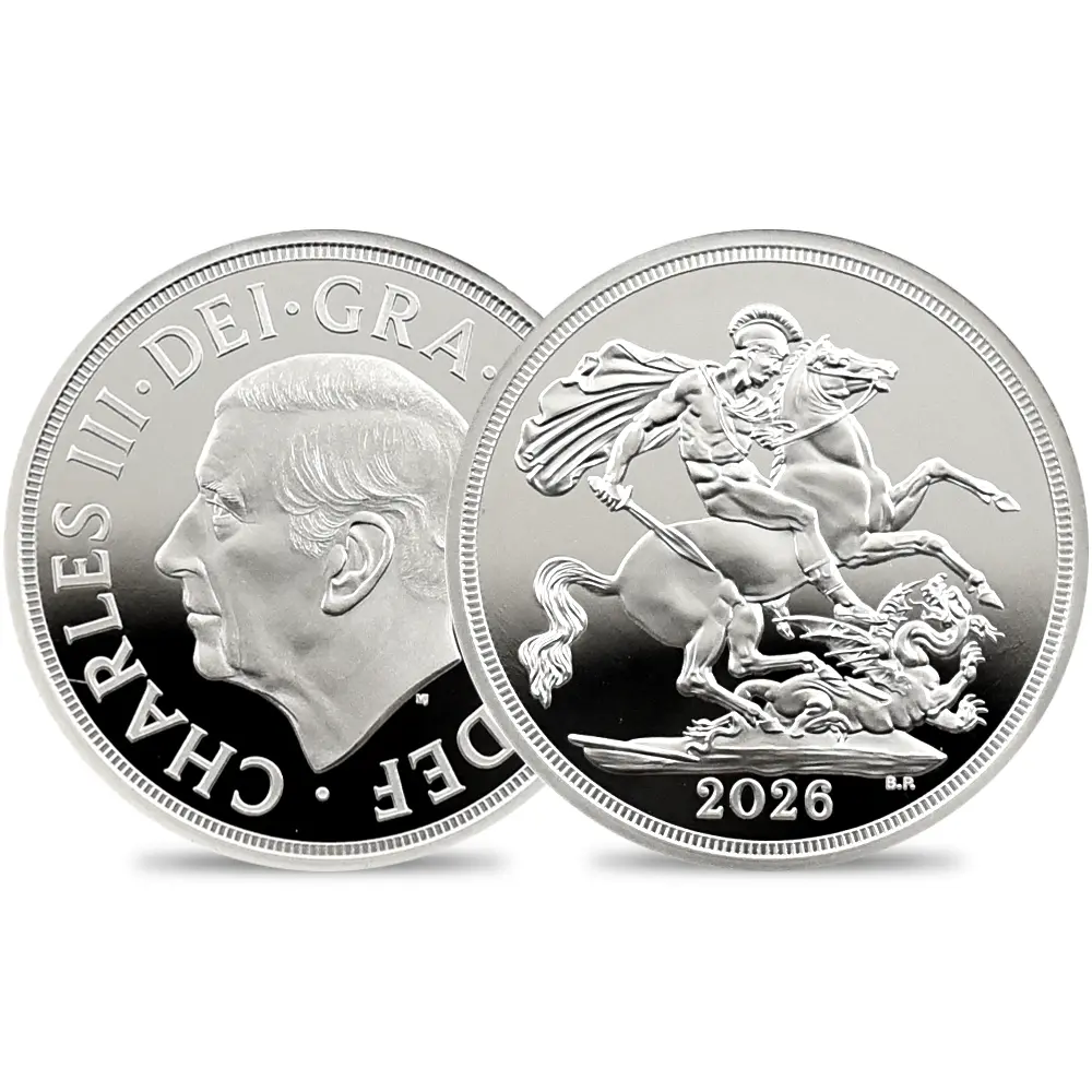 2026 チャールズ3世 聖ジョージ竜退治 ソブリンプルーフ銀貨 未鑑定 箱付き
